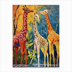 Giraffe Earth Tones 1 Canvas Print