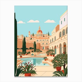 Malta 2 Travel Illustration Canvas Print