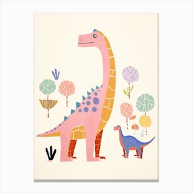 Nursery Dinosaur Family 6 Canvas Print
