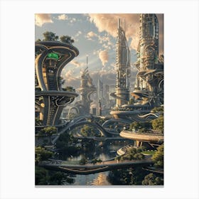 Futuristic City Canvas Print