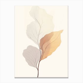 Line Drawing Of A Leaf 29 Canvas Print