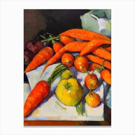 Carrots 2 Cezanne Style vegetable Canvas Print