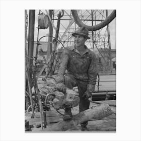 Oil Field Worker, Kilgore, Texas By Russell Lee Canvas Print