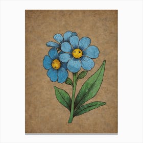 Forget Me Not Flower Canvas Print