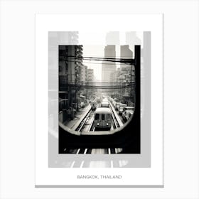 Poster Of Bangkok, Thailand, Black And White Old Photo 2 Canvas Print