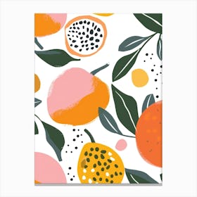 Passionfruit Close Up Illustration 2 Canvas Print