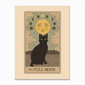The Full Moon    Cats Tarot Canvas Print