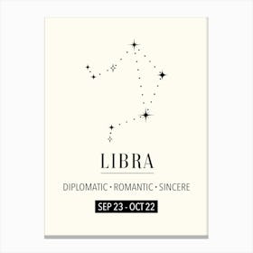 Libra Zodiac Sign  Canvas Print