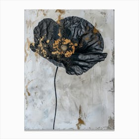 Black Poppy 1 Canvas Print