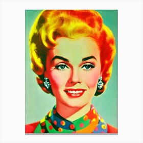 Jane Wyman Colourful Pop Movies Art Movies Canvas Print