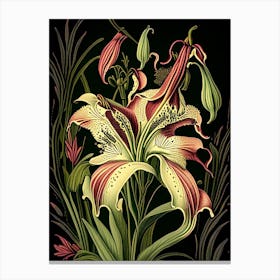 Lilium Floral 2 Botanical Vintage Poster Flower Canvas Print