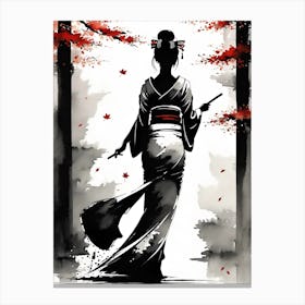 Geisha Painting 1 Canvas Print