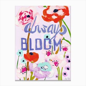 Always Bloom, red poppies Canvas Print