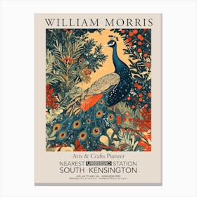 William Morris Prints Peacock Christmas Gift Winter Vintage Canvas Print