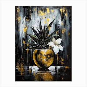 Gold And White 1 Canvas Print