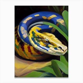 Rubber Boa 1 Snake Painting Canvas Print