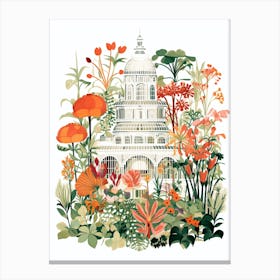 Bothenburg Botanical Garden Sweden Modern Illustration 1 Canvas Print