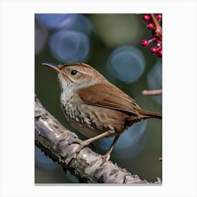 House Wren -Reimagined 5 Canvas Print