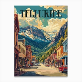 Telluride, Colorado Travel Poster Canvas Print