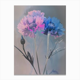 Iridescent Flower Cornflower 3 Canvas Print