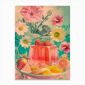 Pink Jelly Retro Collage 3 Canvas Print