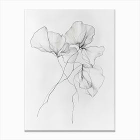 'Three Flowers' 1 Canvas Print