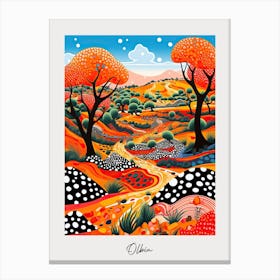 Poster Of Olbia, Italy, Illustration In The Style Of Pop Art 2 Canvas Print