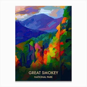 Great Smokey National Park Travel Poster Matisse Style 6 Canvas Print