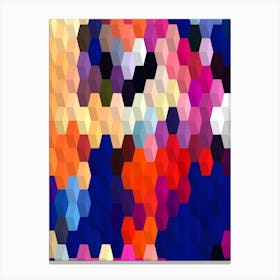 Abstract Hexagons Canvas Print