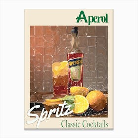 Aperol Spritz – Classic Cocktails 03 Canvas Print