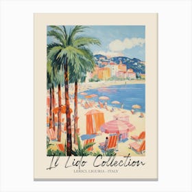 Lerici, Liguria   Italy Il Lido Collection Beach Club Poster 1 Canvas Print