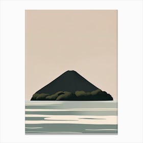 Isla De Ometepe Nicaragua Simplistic Tropical Destination Canvas Print