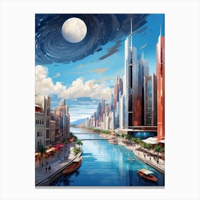 Futuristic Cityscape 11 Canvas Print