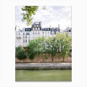 View Of The Seine Paris Canvas Print