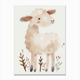 Charming Nursery Kids Animals Lamb 4 Canvas Print