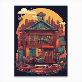 House In The City Canvas Print