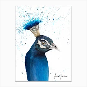 Peacock Portrait Canvas Print