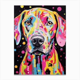 Colourful Pop Art Dog 2 Canvas Print