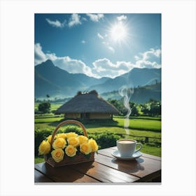 Sunrise In The Countryside Canvas Print