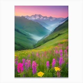 Wildflowers In The Mountains 3 Canvas Print