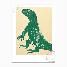 Jamaican Iguana Bold Block 2 Poster Canvas Print