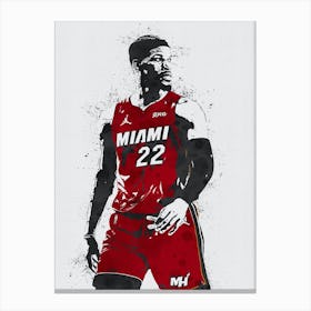 Marblejimmy Butler Miami Heat Canvas Print