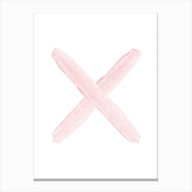 Blush Pink X Canvas Print