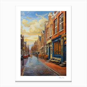 Amsterdam. Holland. beauty City . Colorful buildings. Simplicity of life. Stone paved roads.17 Canvas Print