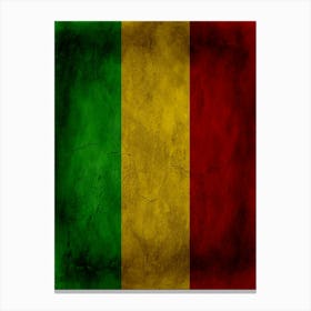 Mali Flag Texture Canvas Print