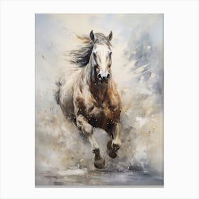 A Horse Painting In The Style Of Impressionistic Brushwork 1 Canvas Print