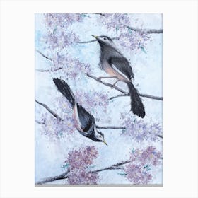 Birds And Blossoms Art Print Canvas Print