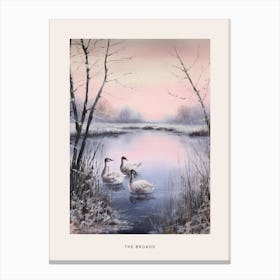 Dreamy Winter National Park Poster  The Broads England 1 Canvas Print