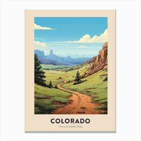 The Colorado Trail Usa 3 Vintage Hiking Travel Poster Canvas Print