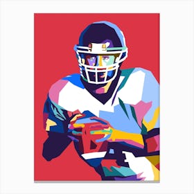 American Football Pop Art 10 Canvas Print